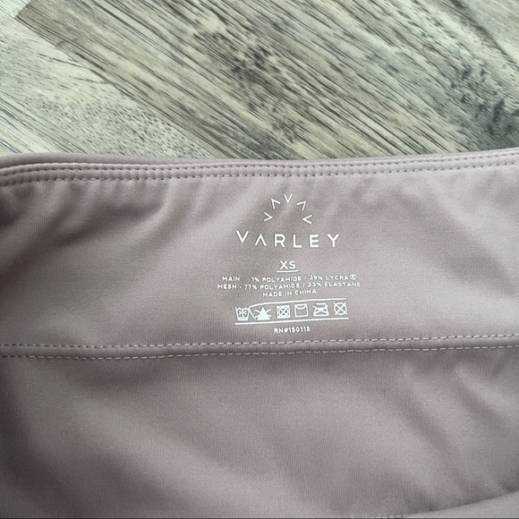 Varley Laser Scallop Hem Reflective Leggings sz XS Lilac purple lavender - Picture 6 of 8